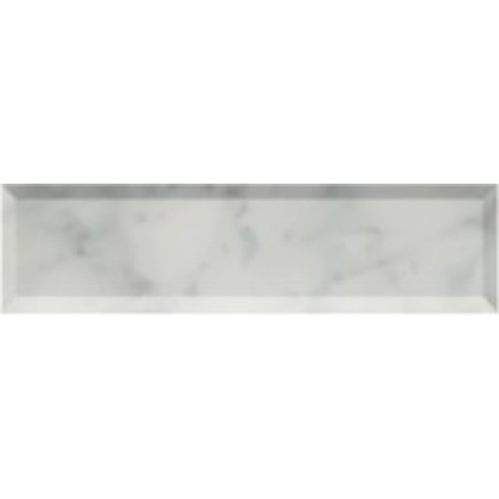 Belluno Designs HIGHCAR-312 Bianco Carrara 3" x 12" High Beveled Polished Wall Tile